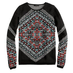 J Crew Merino Knotted Scarf Sweater